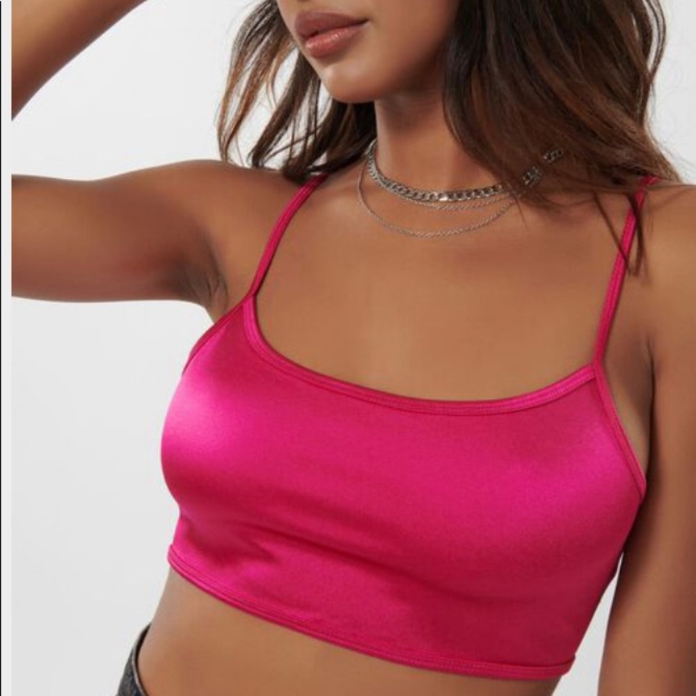 Satin Cage-Back Micro-Cami | Garage